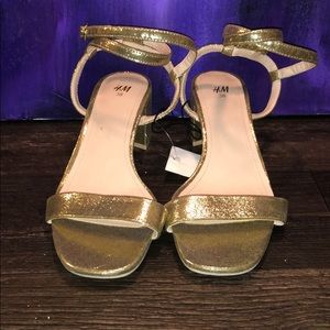 Gold Heeled Sandals